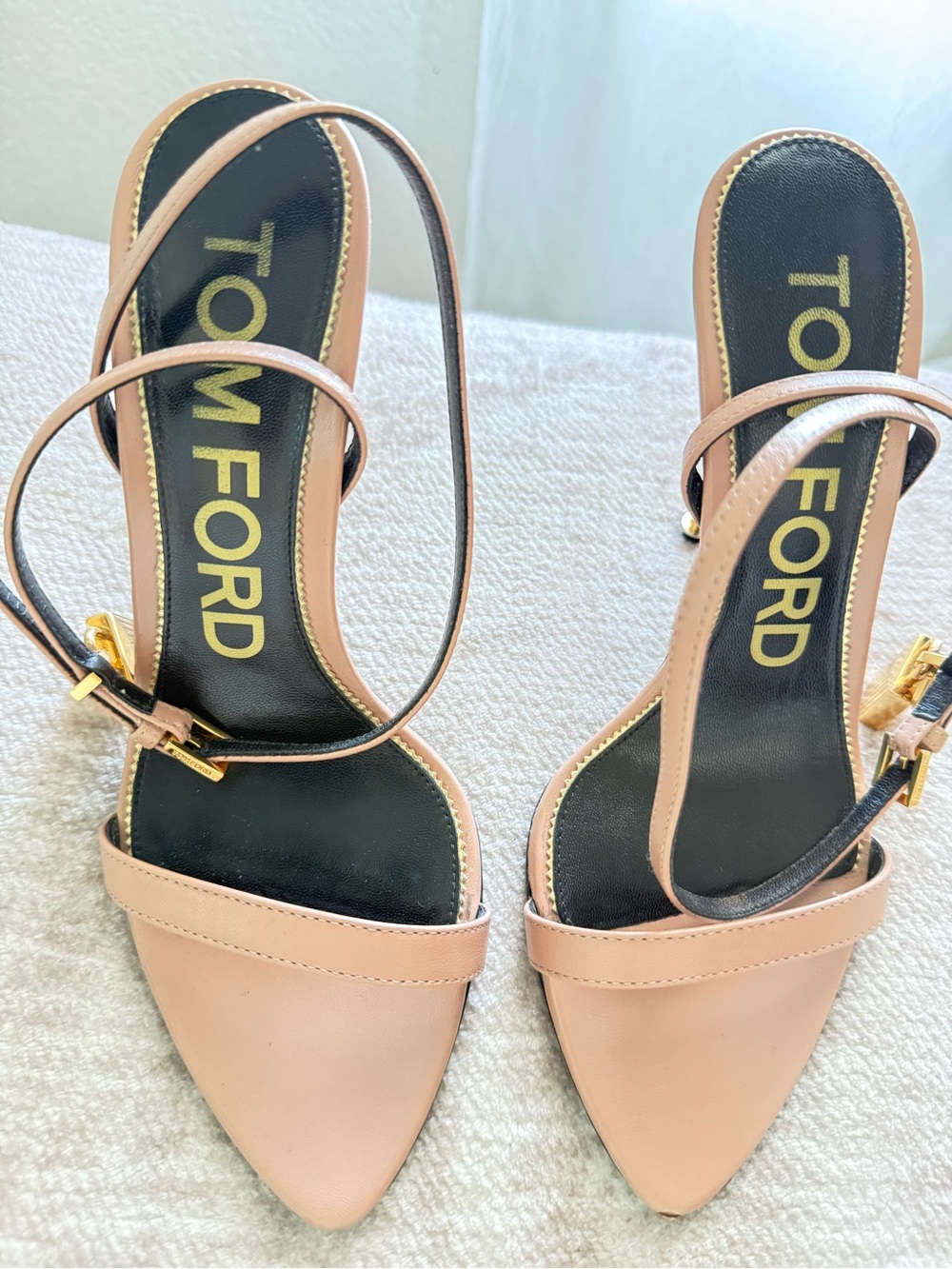 TOM FORD
Lock Stiletto Sandals size 37 color: Flesh